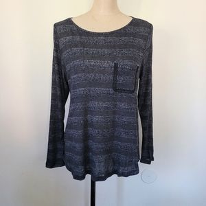 Relished long sleeve gray top S